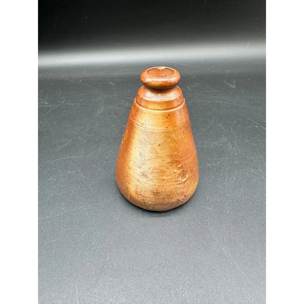 Vintage Brown Stoneware Bottle Figurine Rustic Pottery Home‎ Decor Accent Piece
